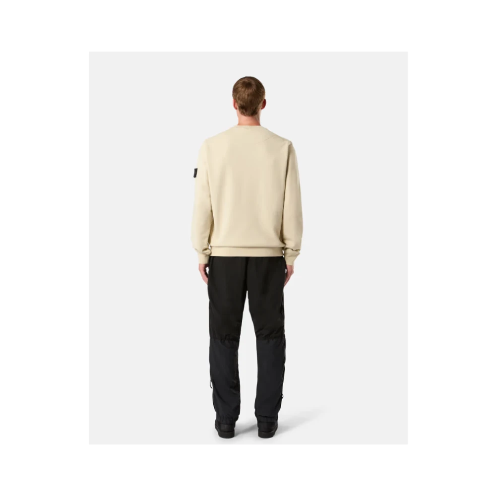 Stone Island Katoen Fleece Crewneck Sweatshirt Beige Heren