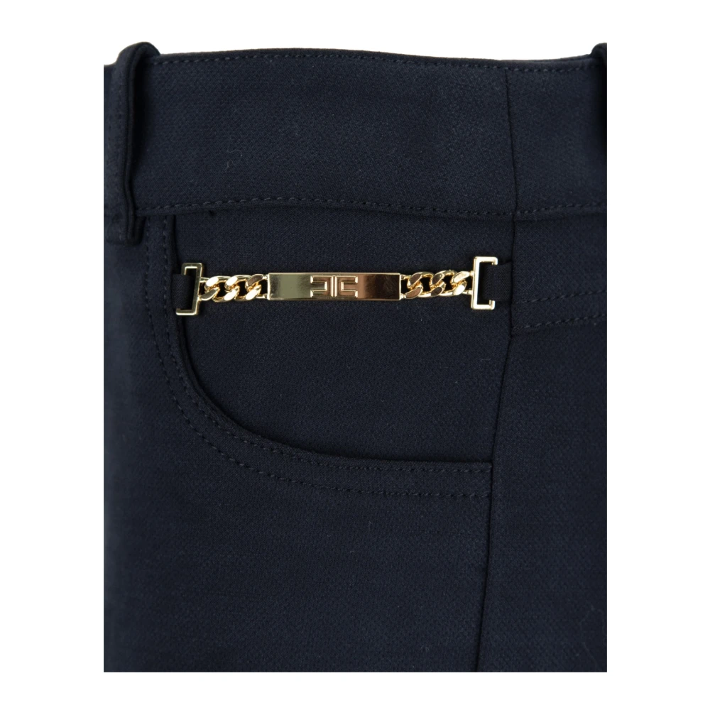 Elisabetta Franchi Damesknoopritsbroek Black Dames