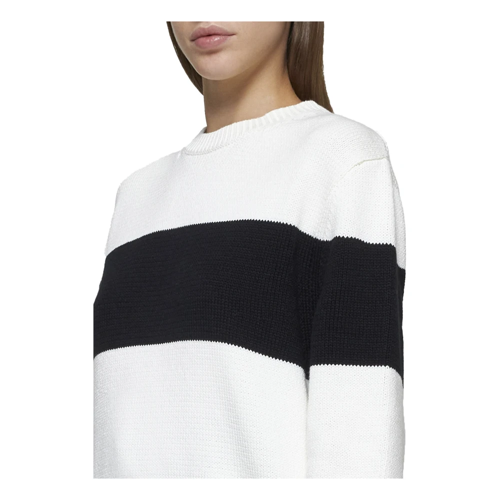 TotêMe Witte Sweater met Zwarte Band White Dames