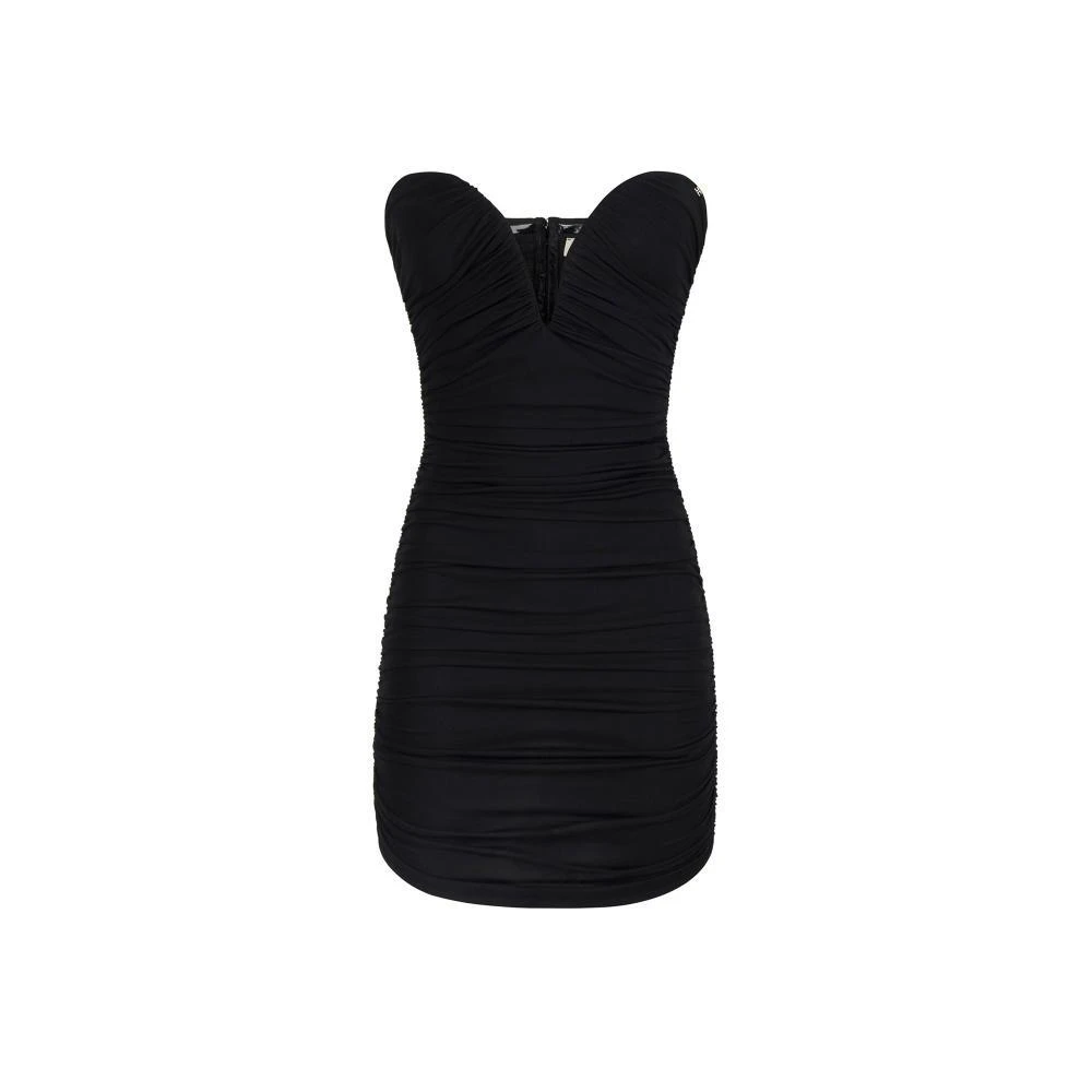 Elisabetta Franchi Black Party Dresses, Female, L, Mini Dress In Crêpe Jersey