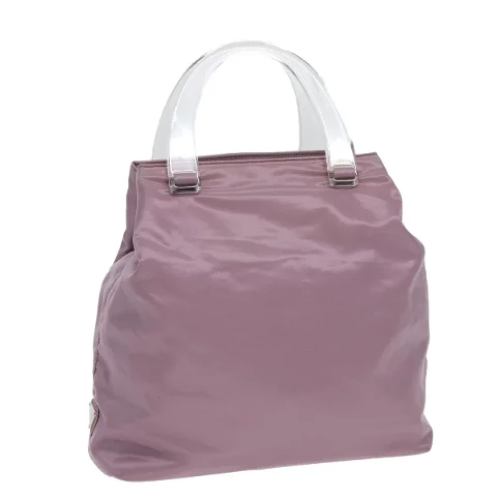Prada Vintage Pre-owned Nylon handbags Pink Dames