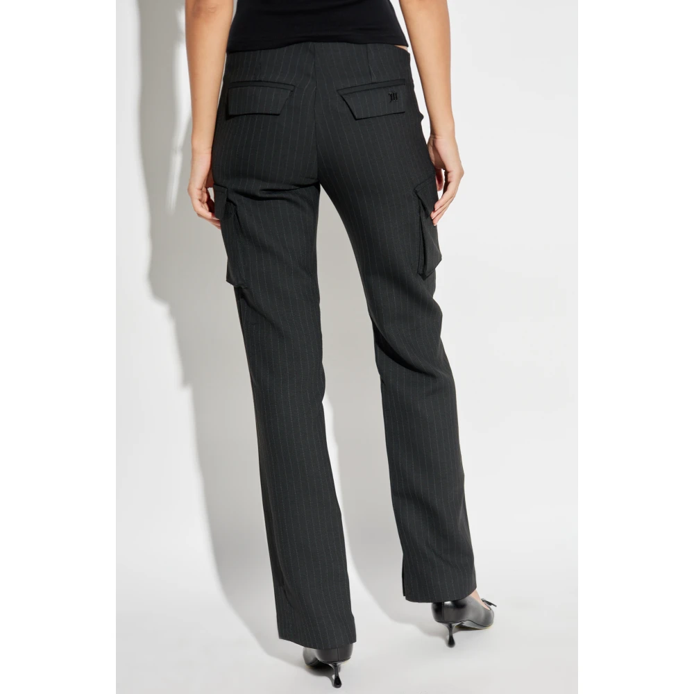 Misbhv Broek met gestreept patroon Black Dames