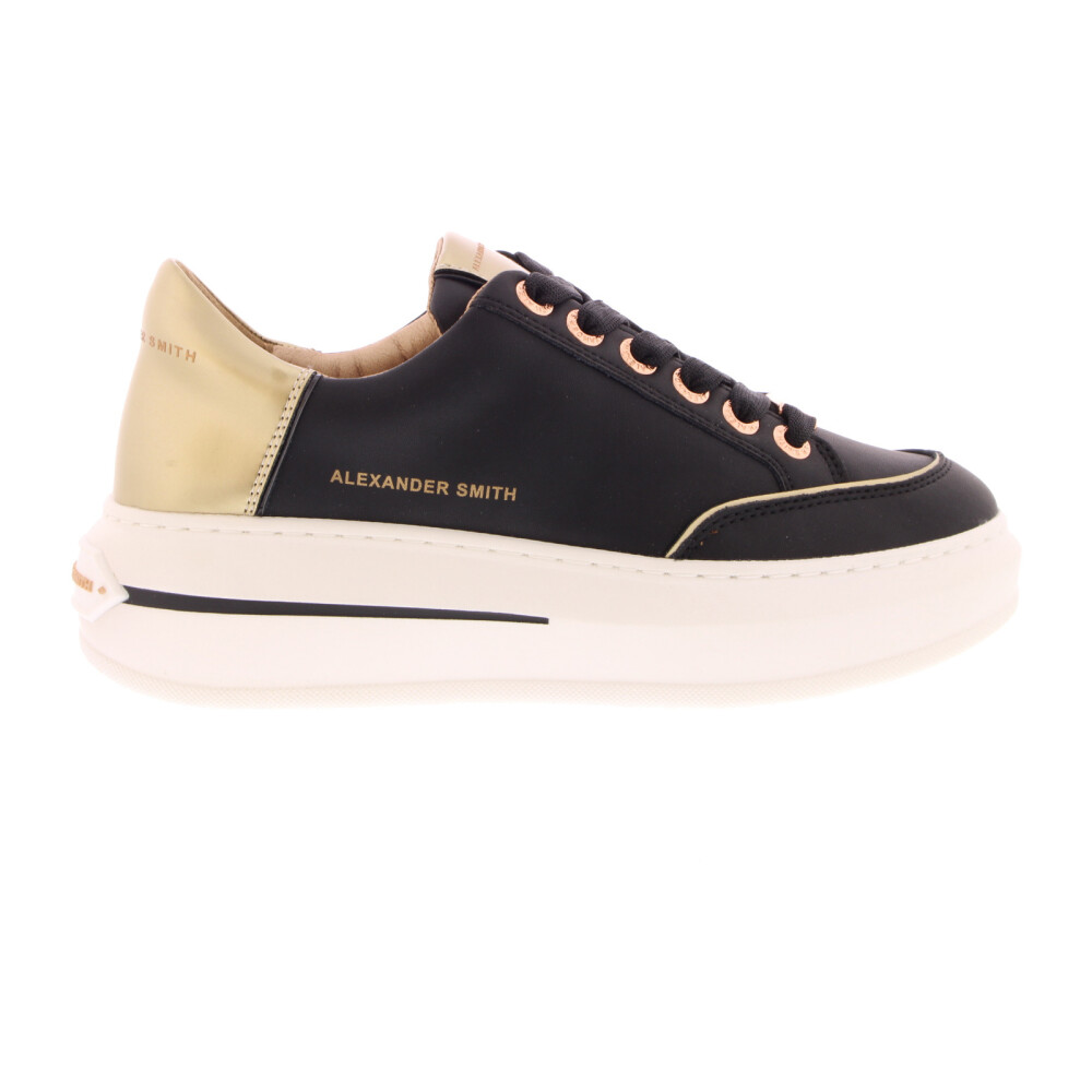 Zapatillas Mujer Negro Oro Alexander Smith Hombre Miinto