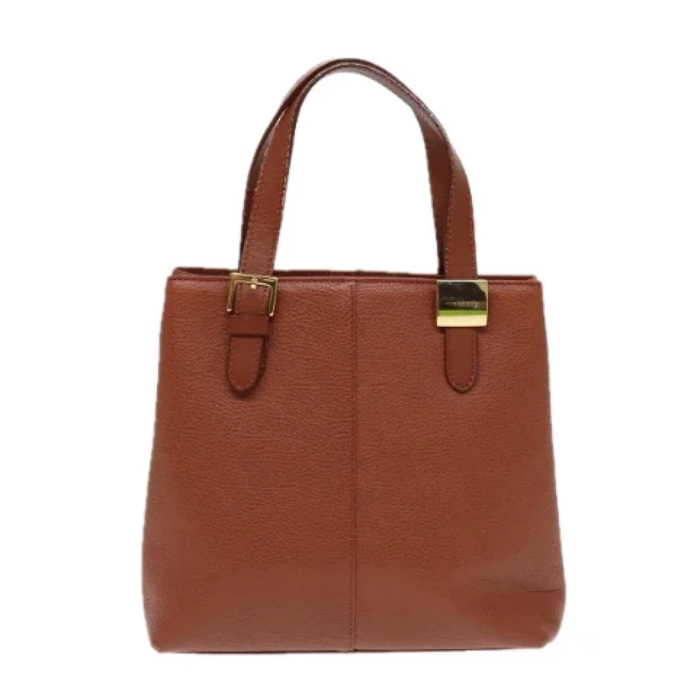 Burberry Vintage Pre-owned Leather handbags Brown Dames
