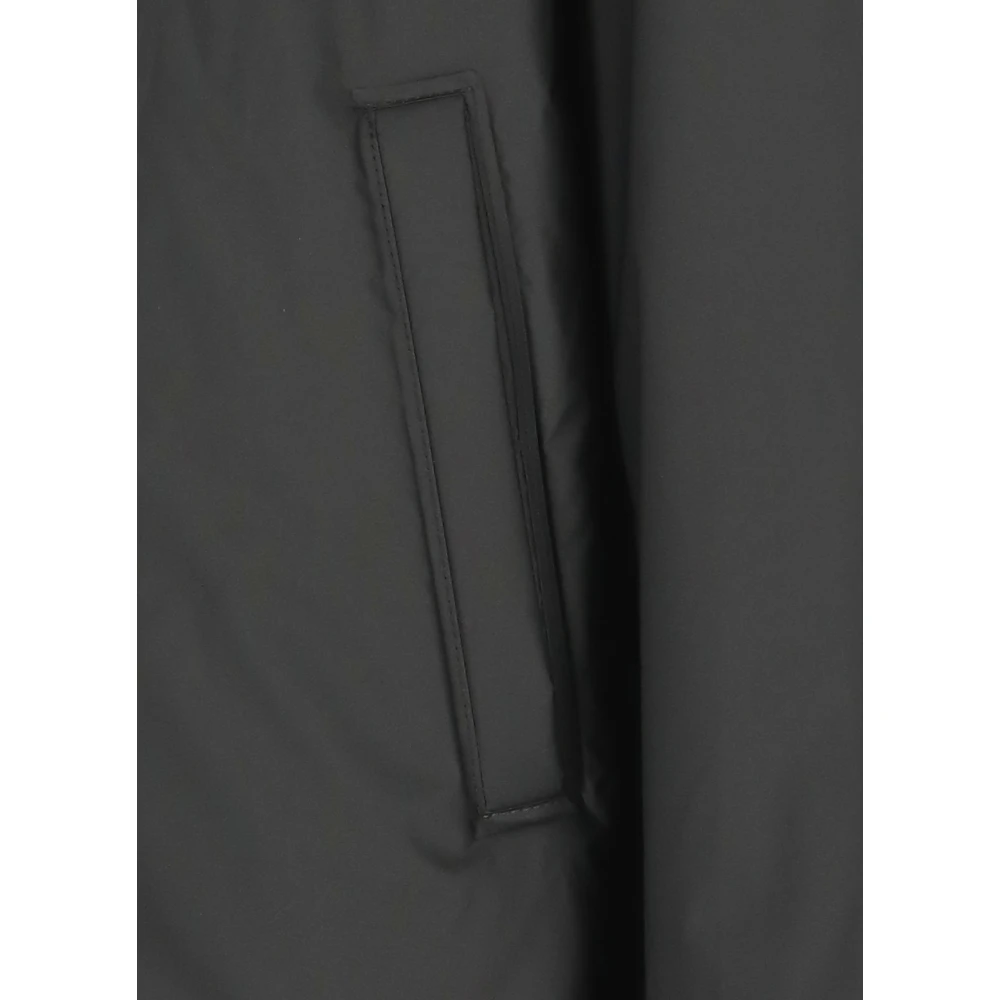 Rains Zwarte regenjas met capuchon lange mouwen rits Black Heren