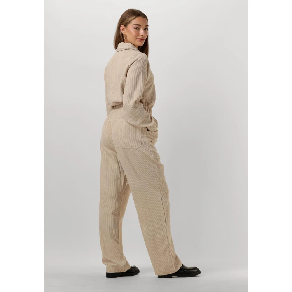 Lollys Laundry Zandkleurige jumpsuit voor veelzijdige styling Beige Dames