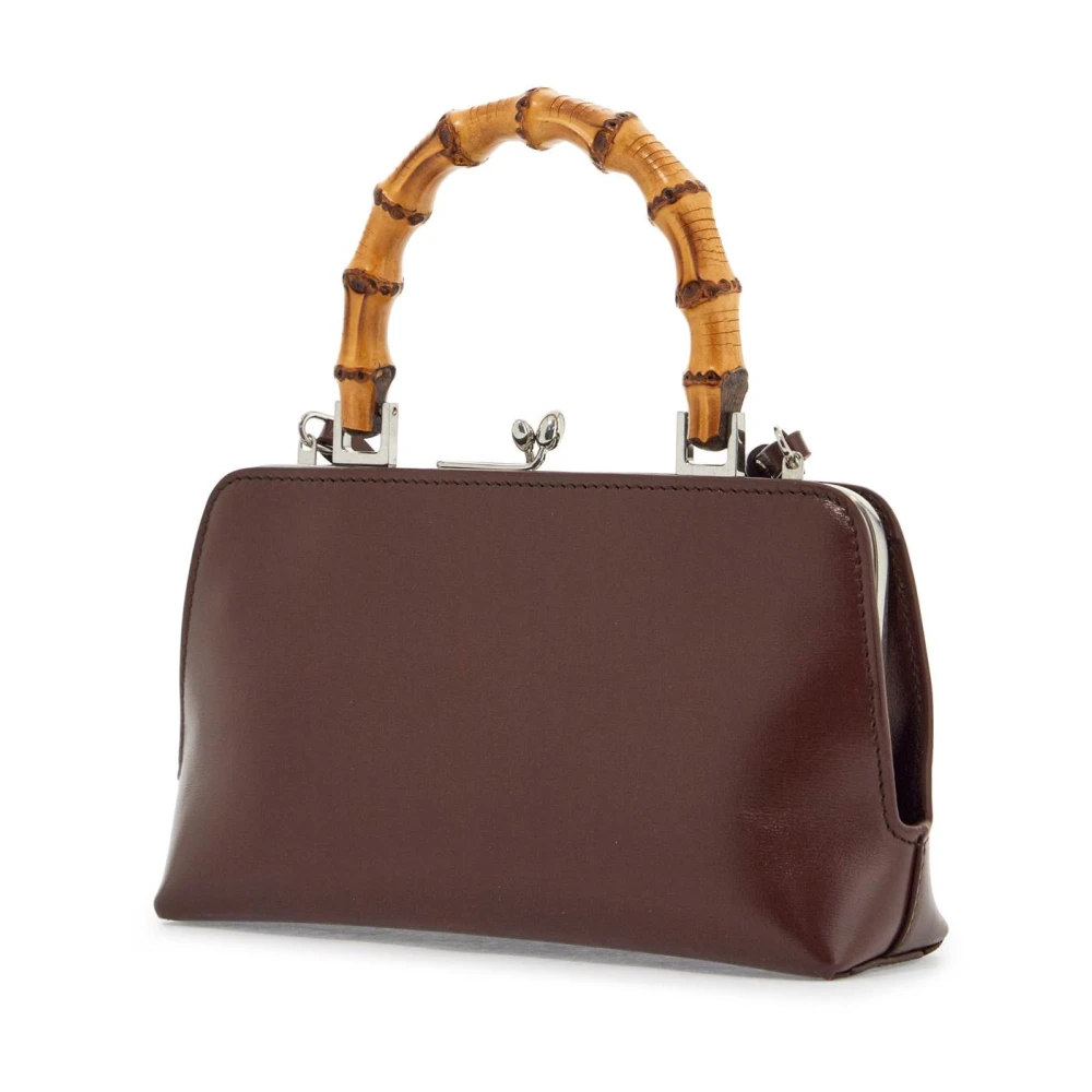 Jil Sander Bamboe Mini Handtas met Goji Details Brown Dames
