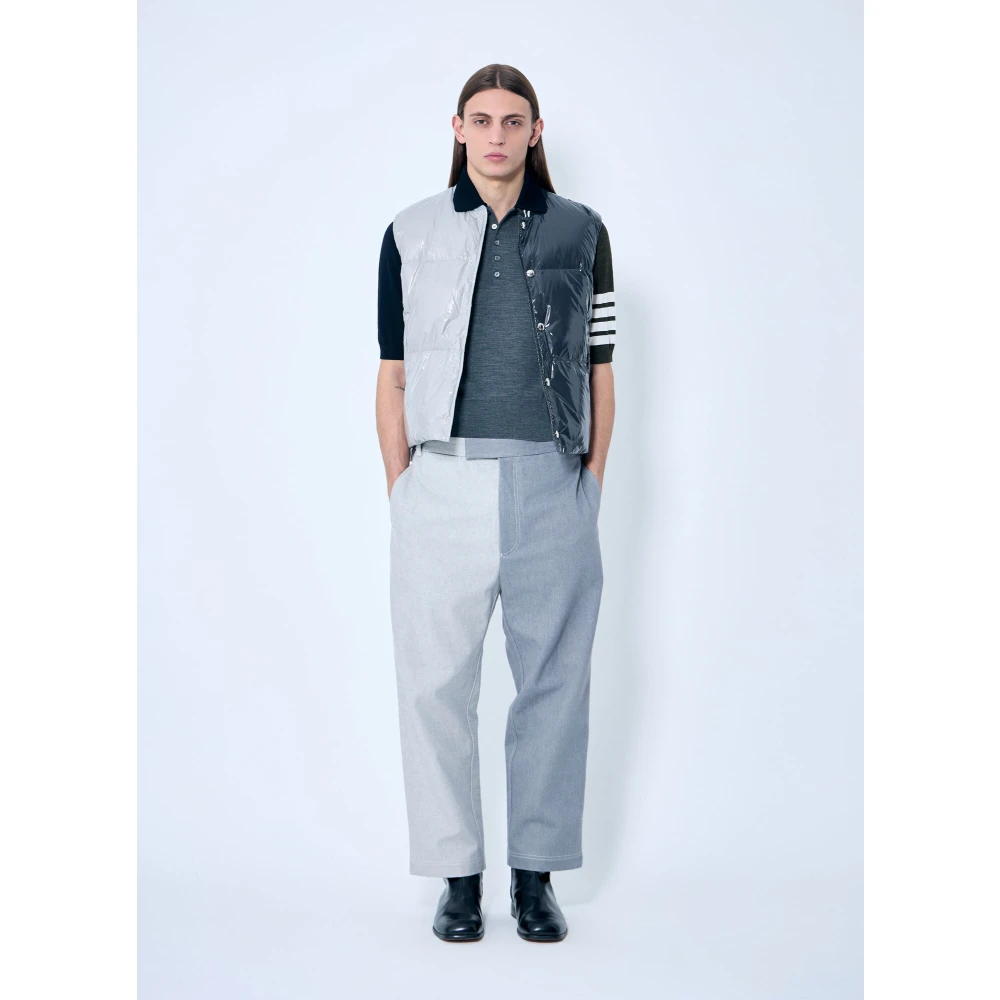 Thom Browne Polo Shirt met Contrastpanelen Multicolor Heren