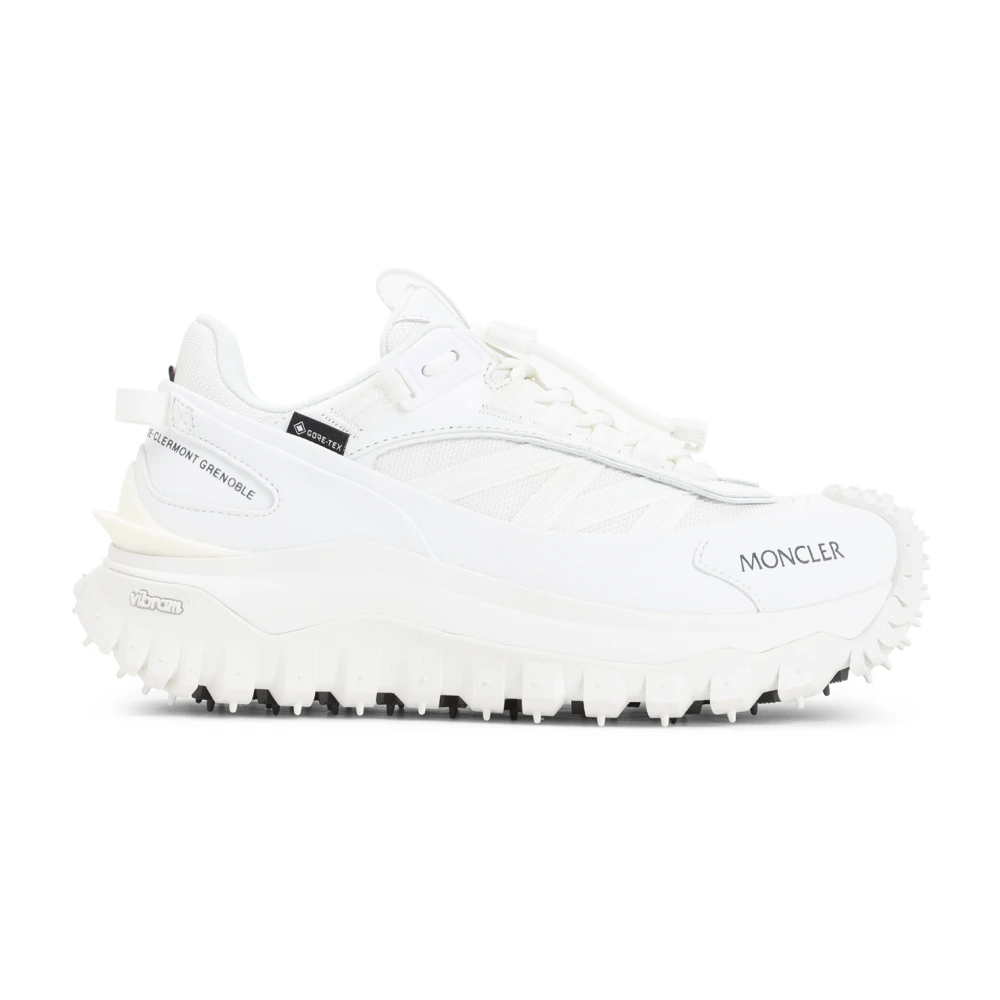 Moncler Women's White Leather Trainers - Sneakers - 7 Uk - Shoes