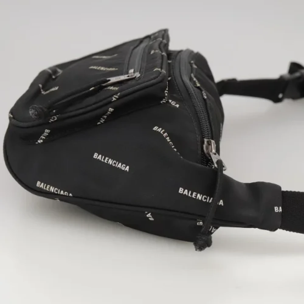 Balenciaga Vintage Pre-owned Nylon crossbody-bags Black Dames