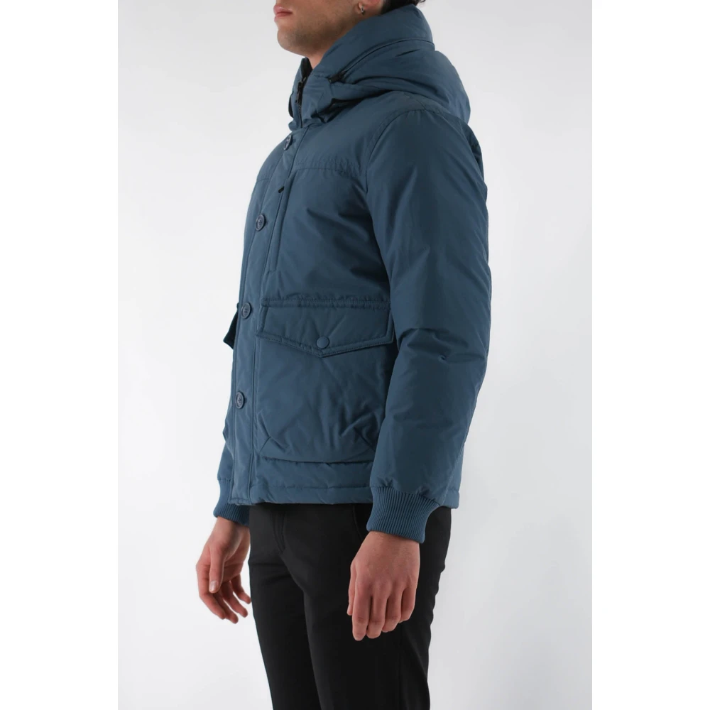 Woolrich Stijlvolle Bomberjack met Verborgen Functies Blue Heren