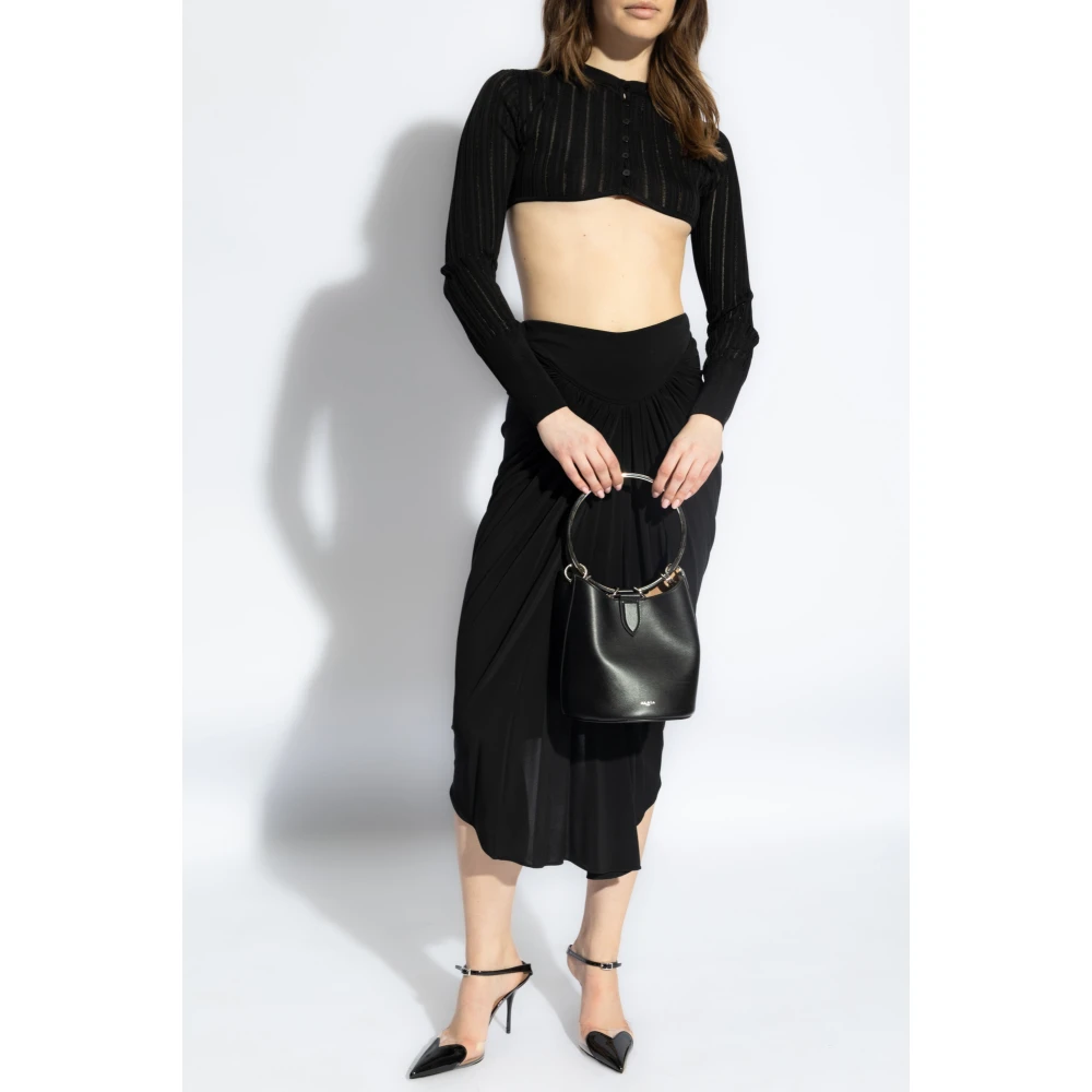 Alaïa Rok met draperie Black Dames