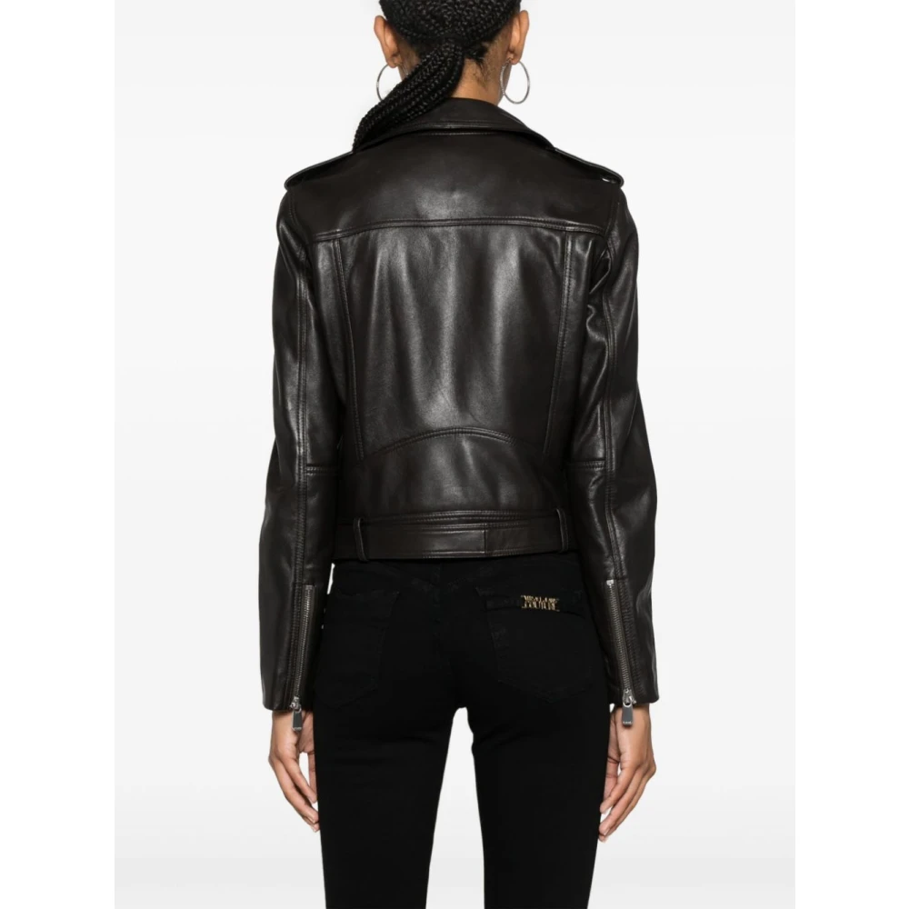 pinko Schapenvacht Kraag Ritsjas Black Dames