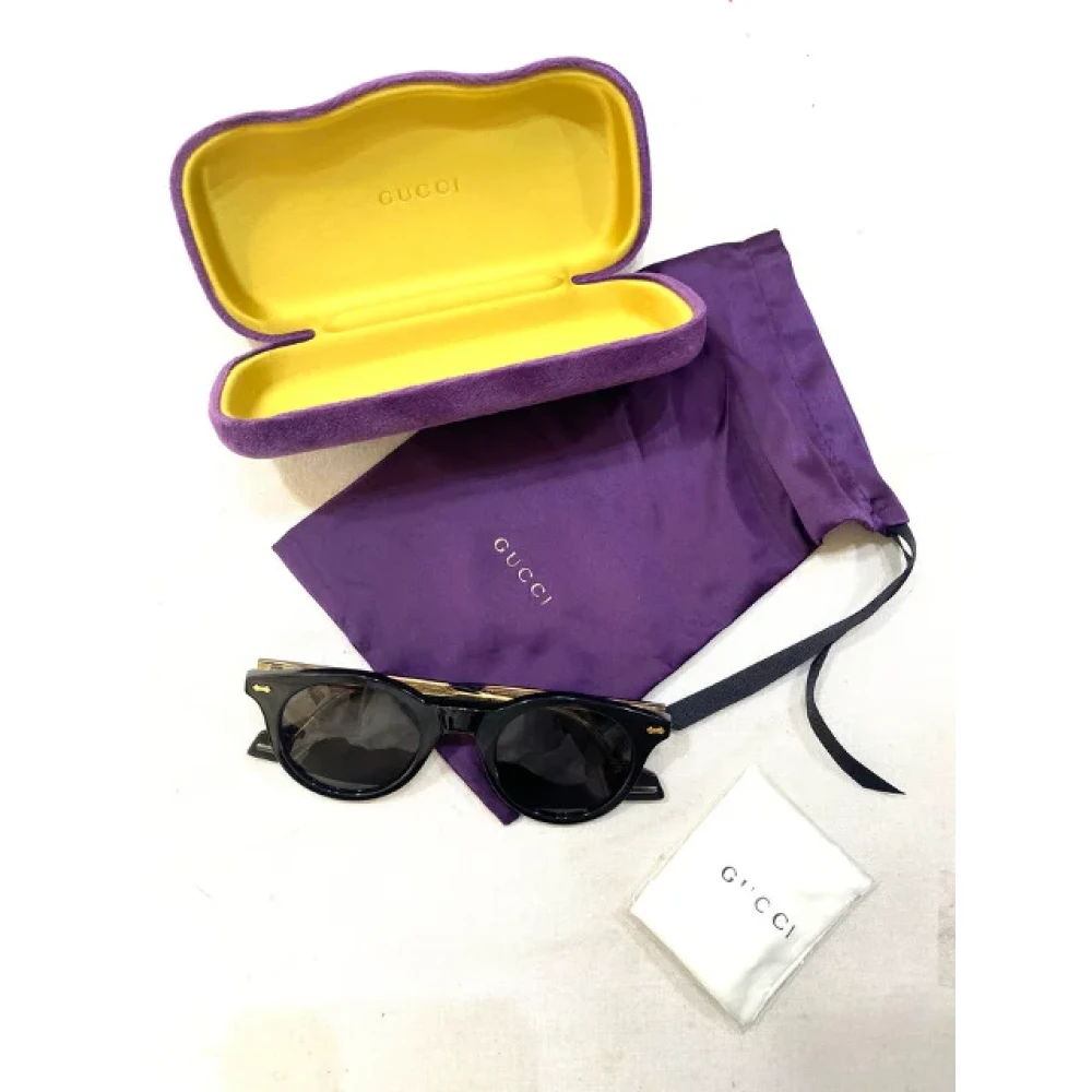 Gucci Vintage Pre-owned Plastic sunglasses Black Dames