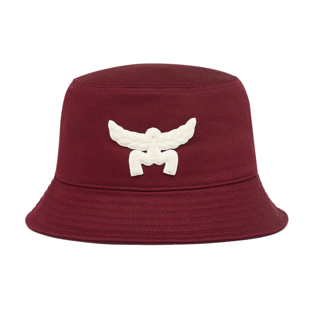 MCM Visserhoed Essential van katoenen keperstof met logo Red Unisex