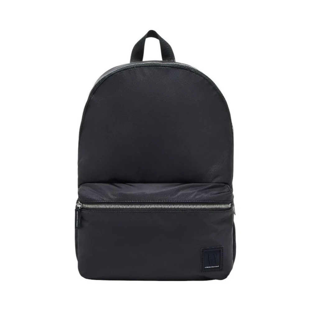 Armani Exchange Men's Black Backpacks, One Size, Nylon Backpack