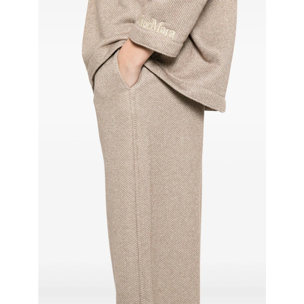 Max Mara Kameelbroek met elastische tailleband Brown Dames