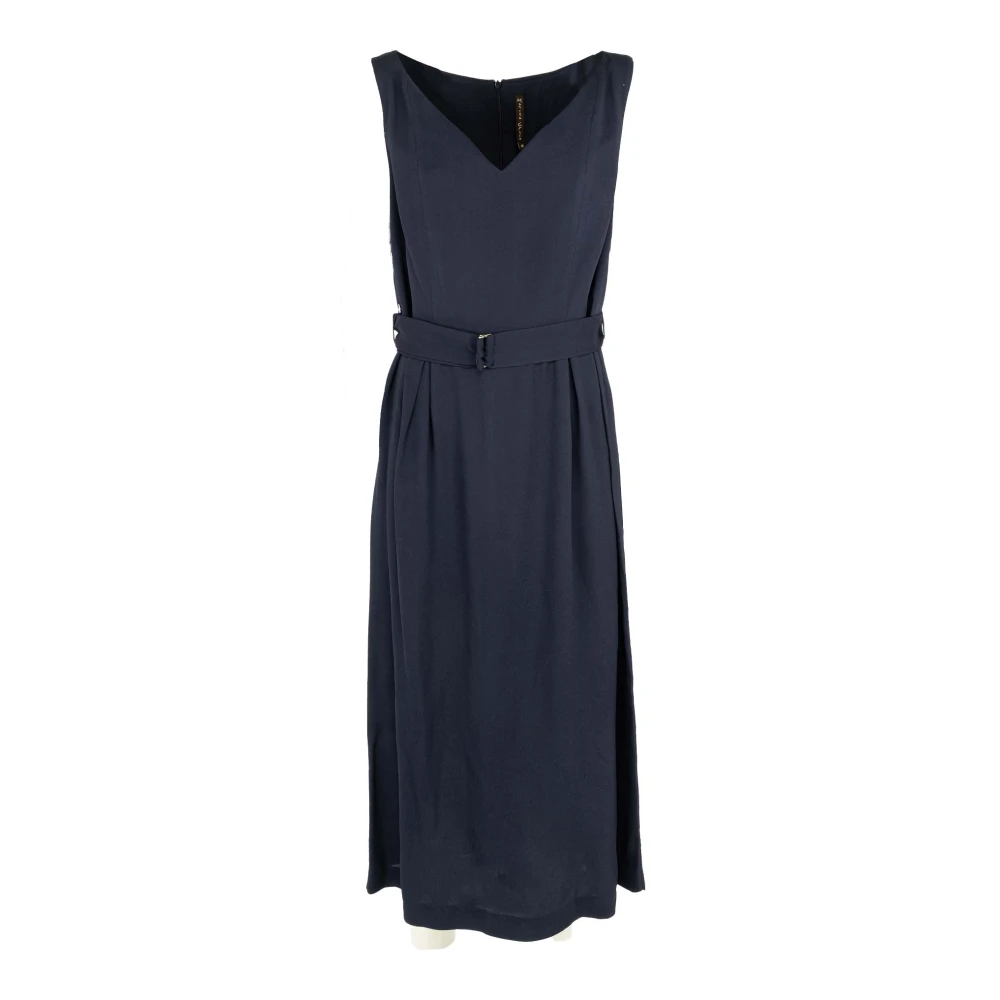 Manila Grace Elegante blauwe jurk voor vrouwen Blue Dames