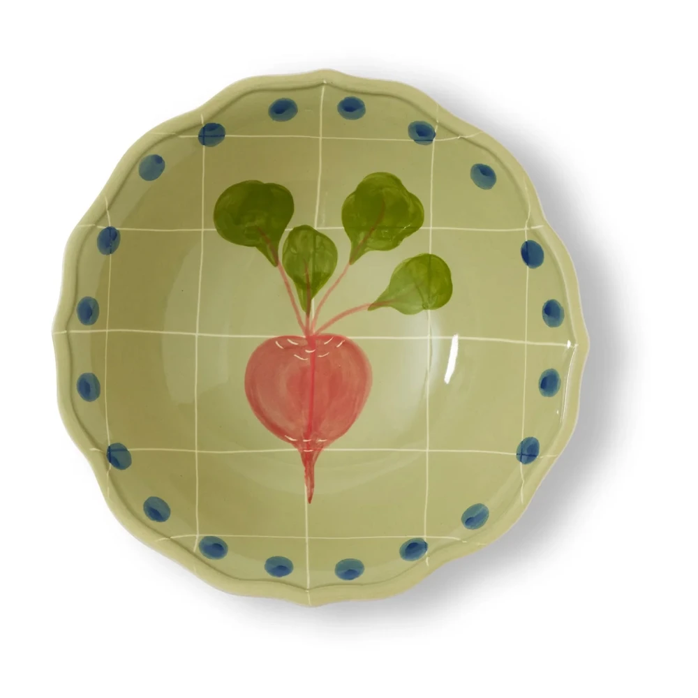 Bitossi Home Groene polka dot saladekom Green Dames