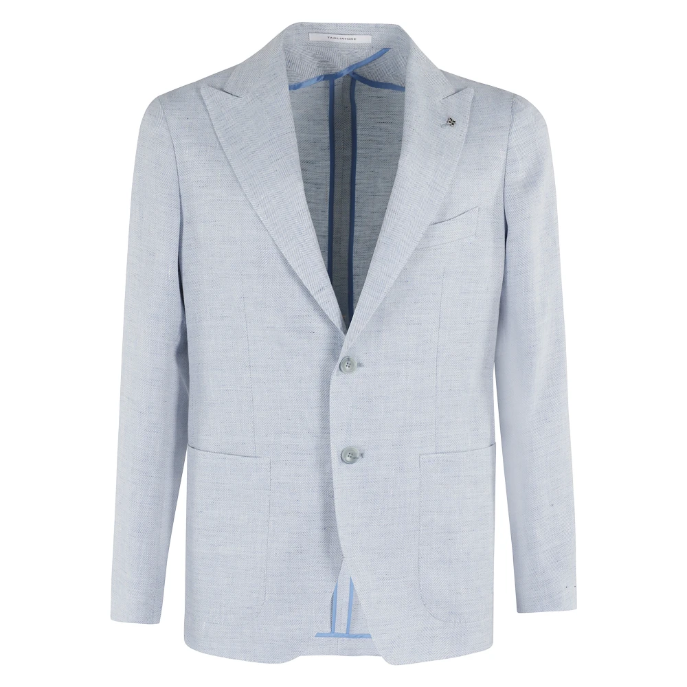 Tagliatore JAS 1 Borst Lance Linnen WOL Twill Blue Heren