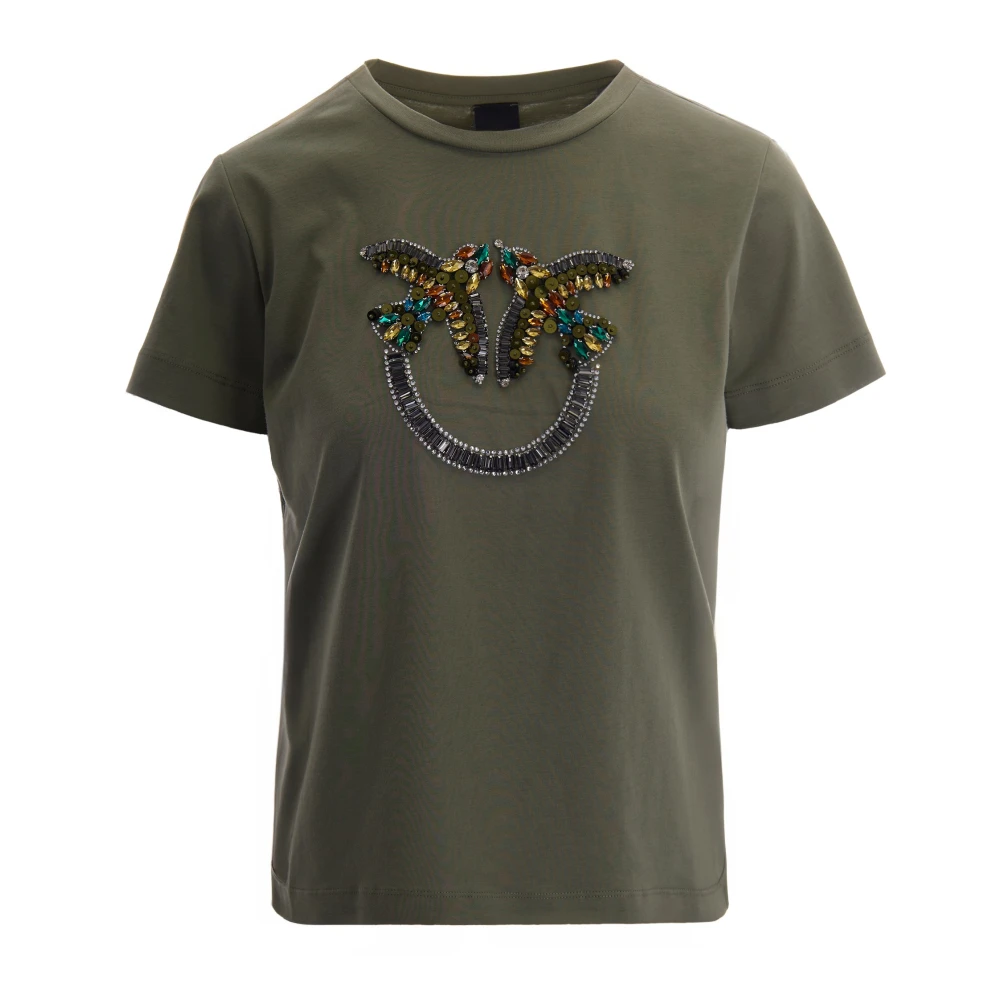 Pinko Women's Green T-Shirts, S, Quentin T-Shirt