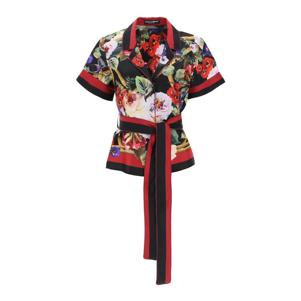 Dolce & Gabbana Zijden Shirt Multicolor Dames