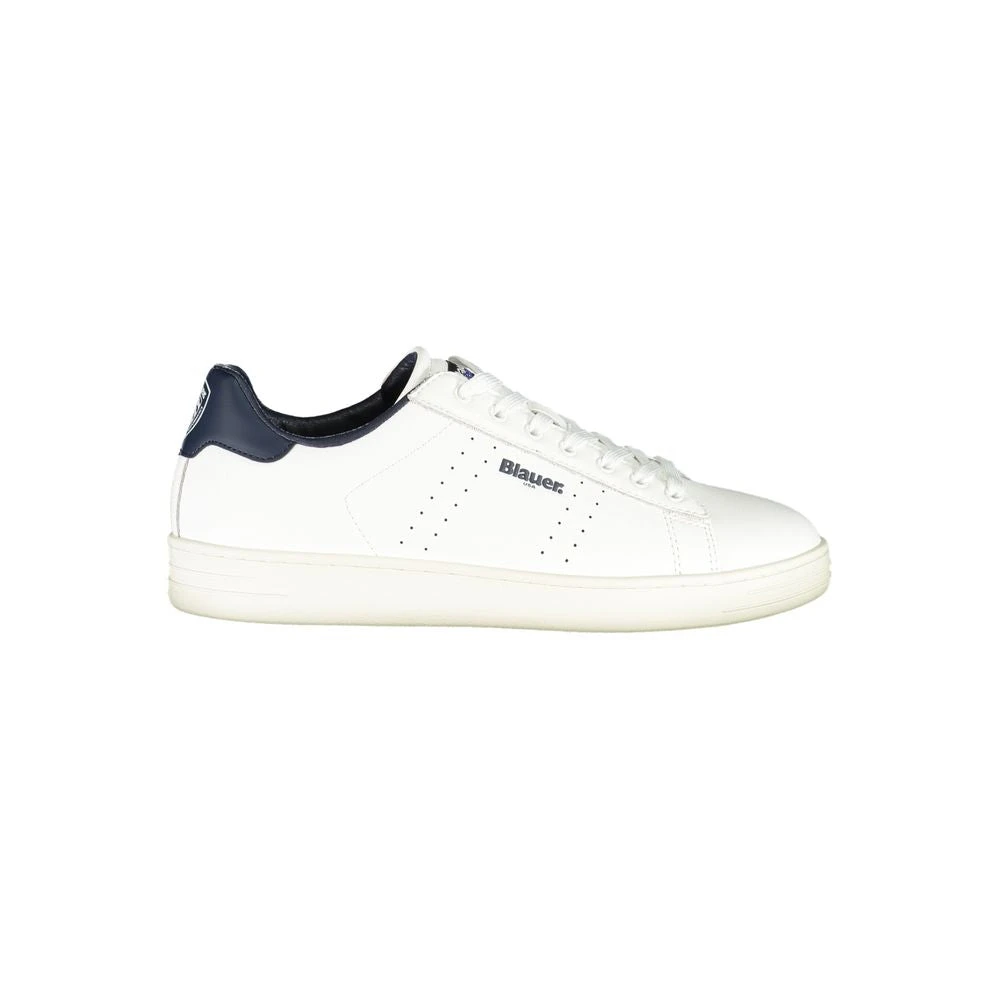 Blauer Men's White Sneakers, 12 Uk, Leather Sneaker