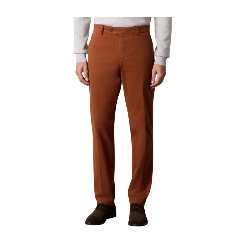Brooks Brothers Orange Regular Fit Microtwill Stretch Cotton Chino - Male - Chinos - W42 - Trousers