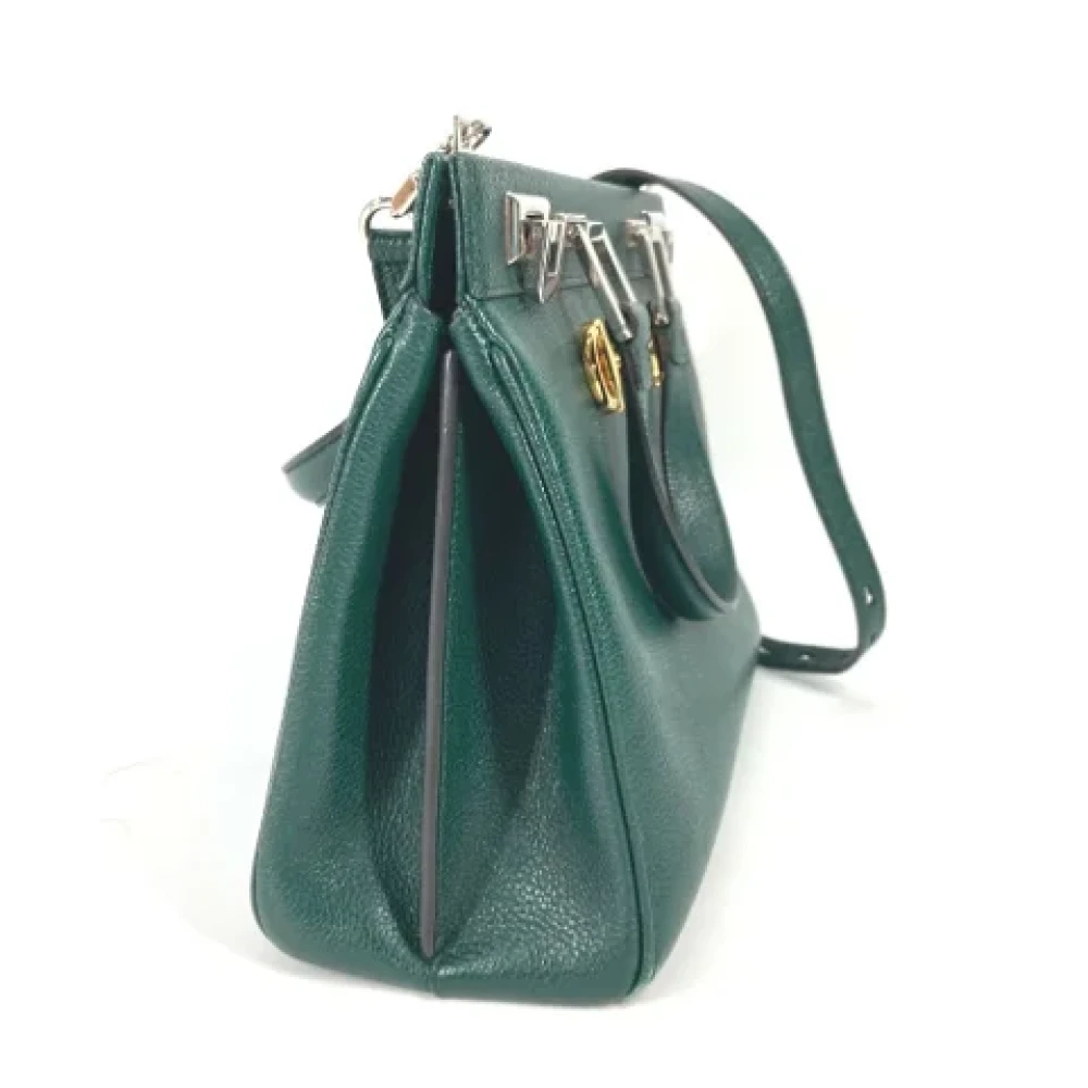 Gucci Vintage Pre-owned Leather gucci-bags Green Dames