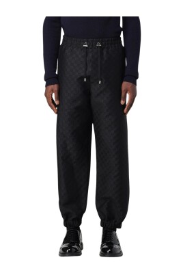pantalon-noir-avec-logo-aux-poignets