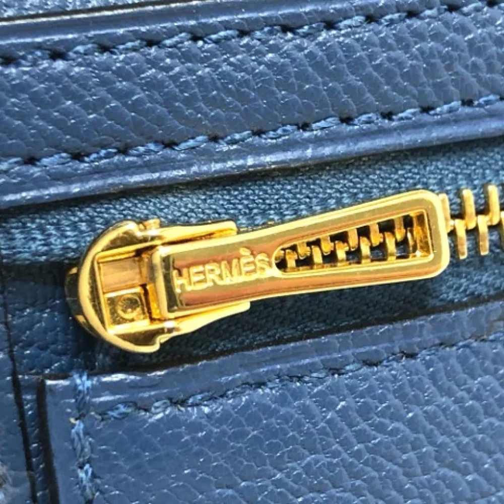 Hermès Vintage Pre-owned Leather wallets Blue Dames