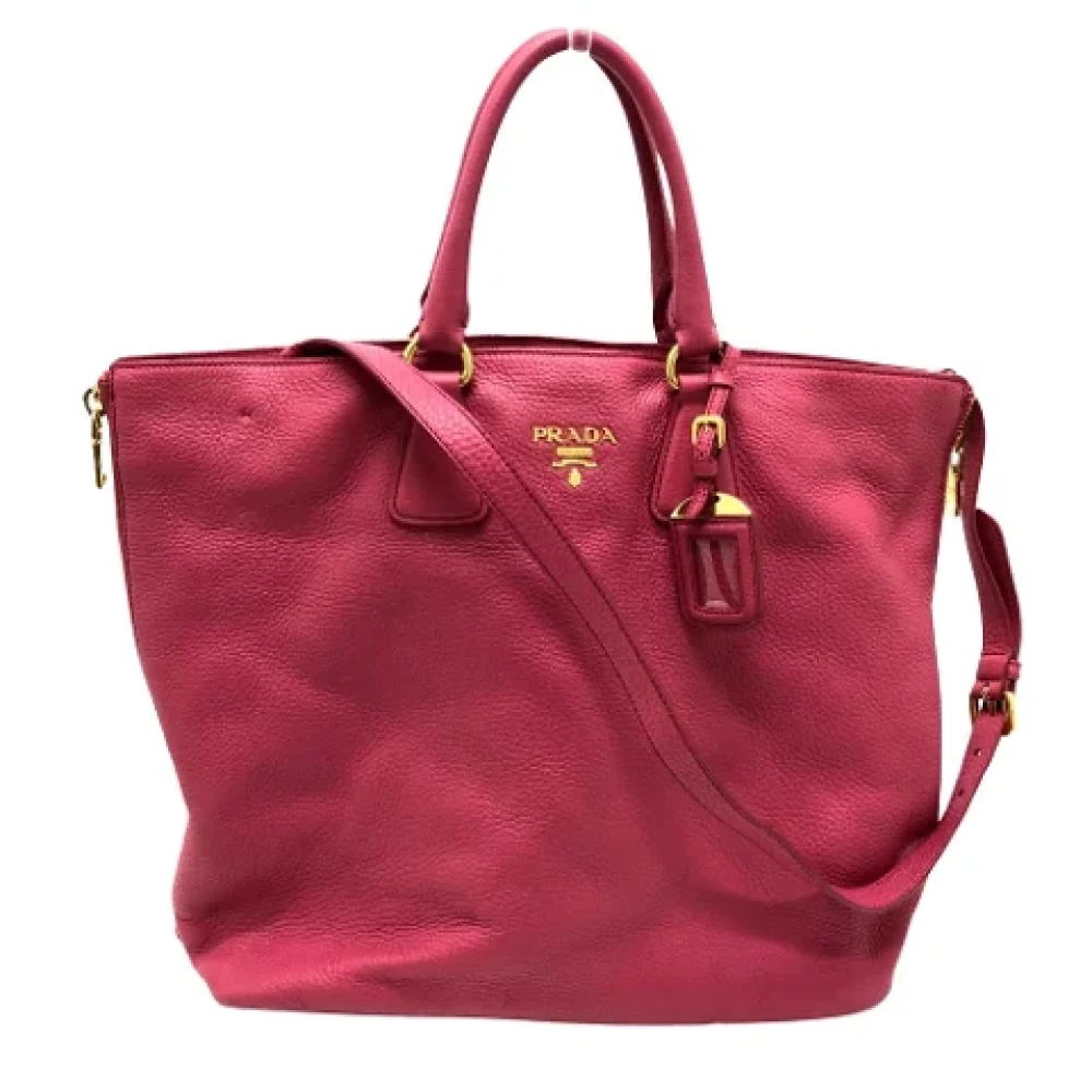Prada Vintage Pre-owned Leather prada-bags Red Dames