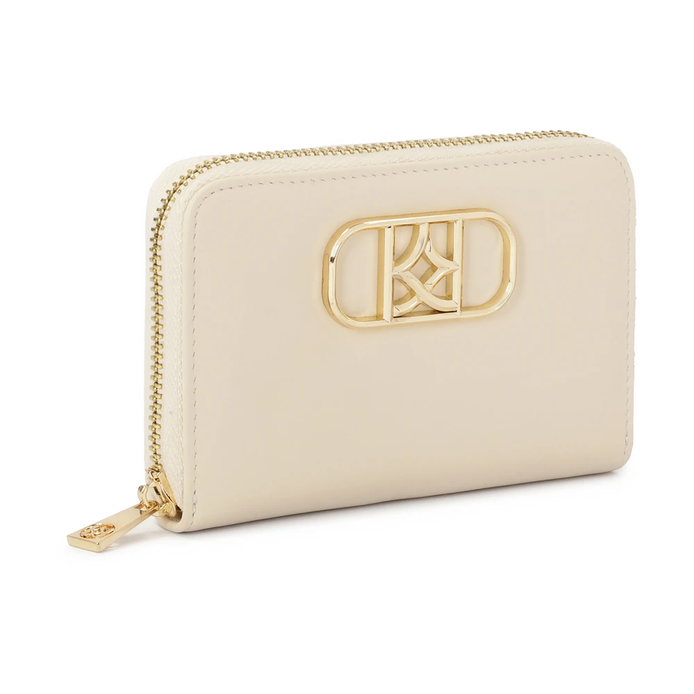 Kazar Portemonnee met rits in gebroken witte kleur White Dames