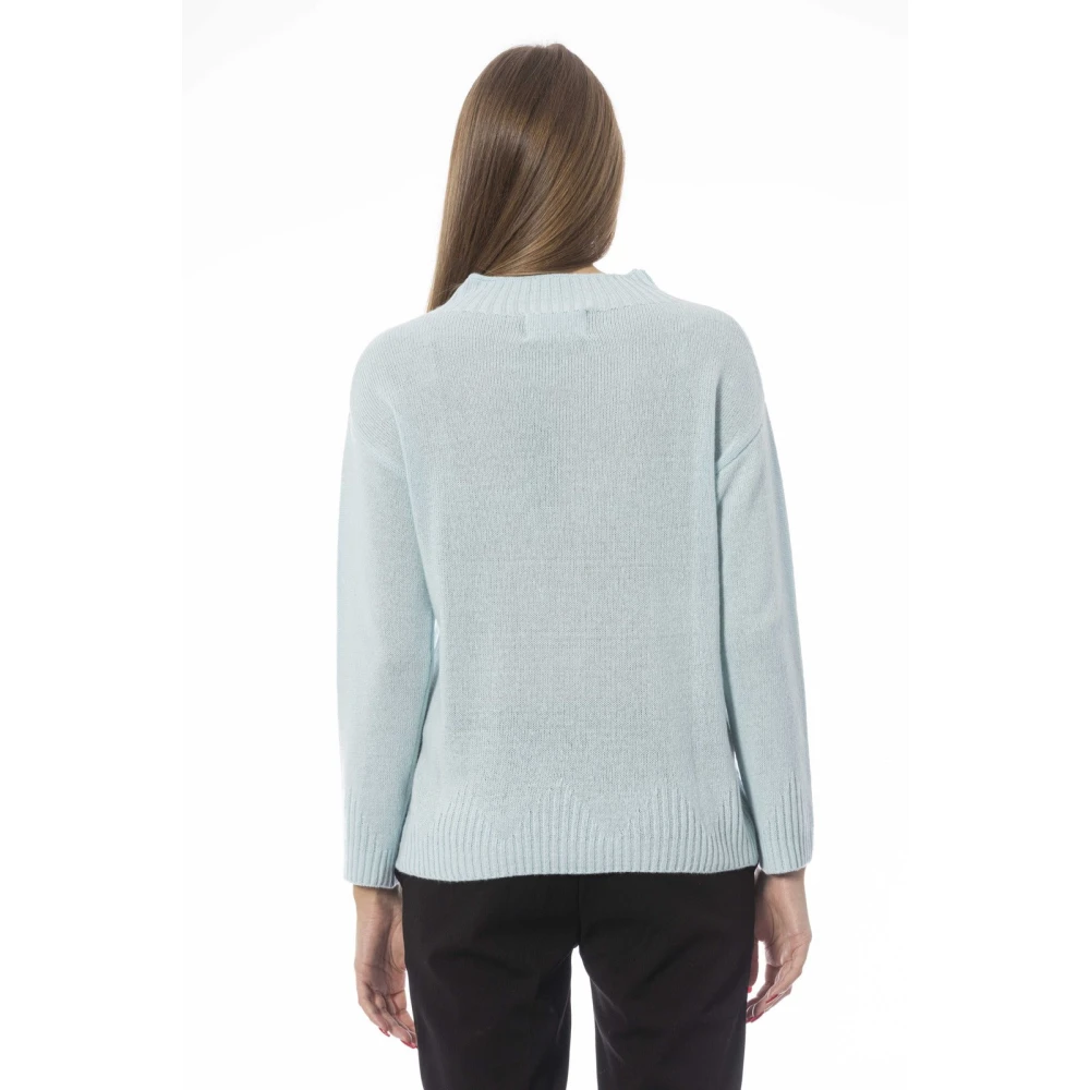 Baldinini Vulcano Neck Lange Mouw Trui Blue Dames