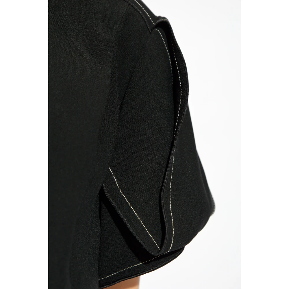 Victoria Beckham V-hals jurk Black Dames