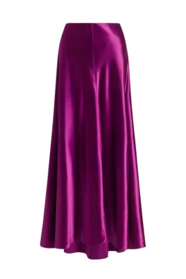Glossy Satin Lång Kjole