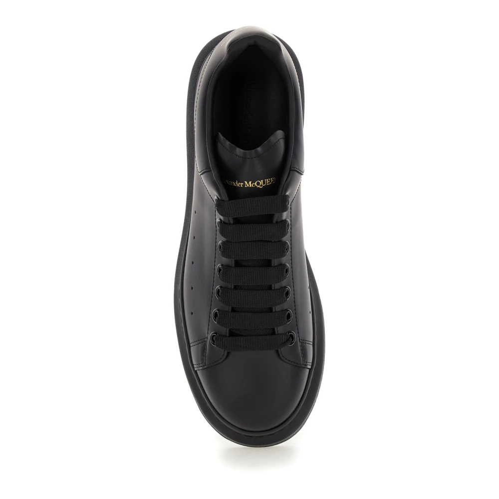 alexander mcqueen Zwarte Logo Sneakers met Oversized Zool Black Heren