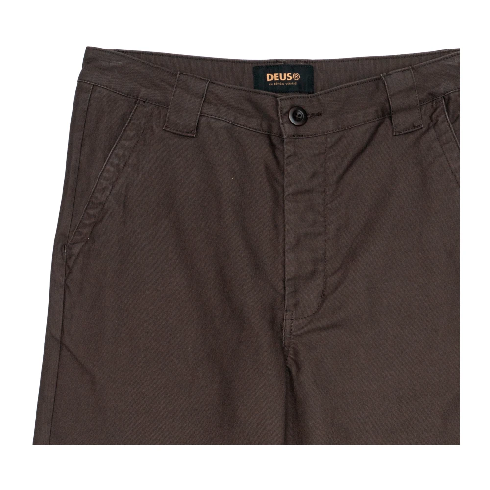 Deus Ex Machina Comfort fit katoenen broek Brown Heren
