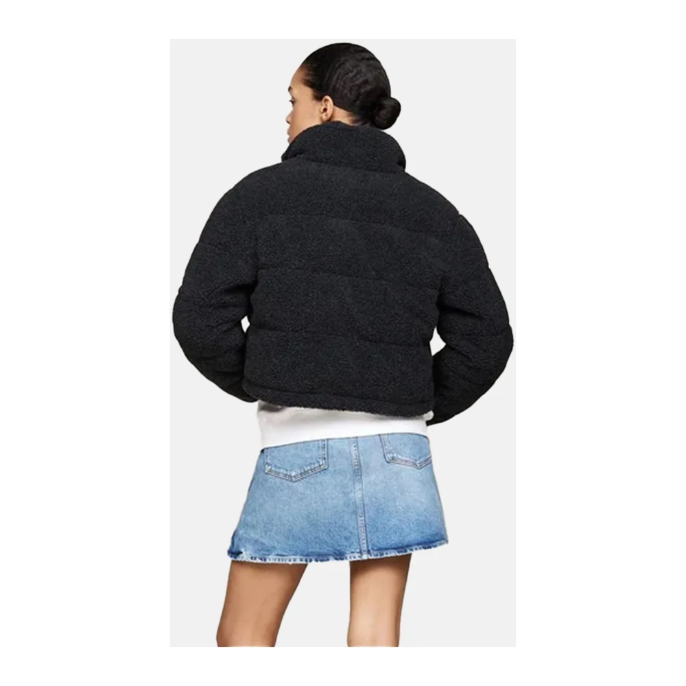 Tommy Jeans Stijlvolle Jas voor Mannen Black Dames