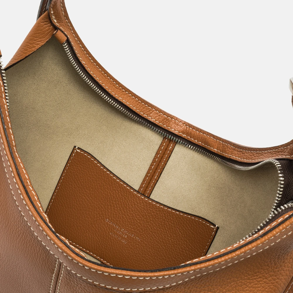 Gianni Chiarini Leren Schoudertas Norma Brown Dames