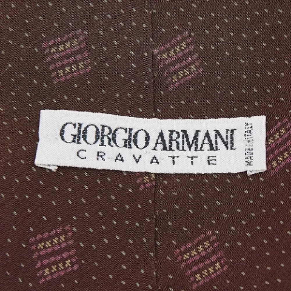 Armani Pre-owned Silk home-office Brown Heren