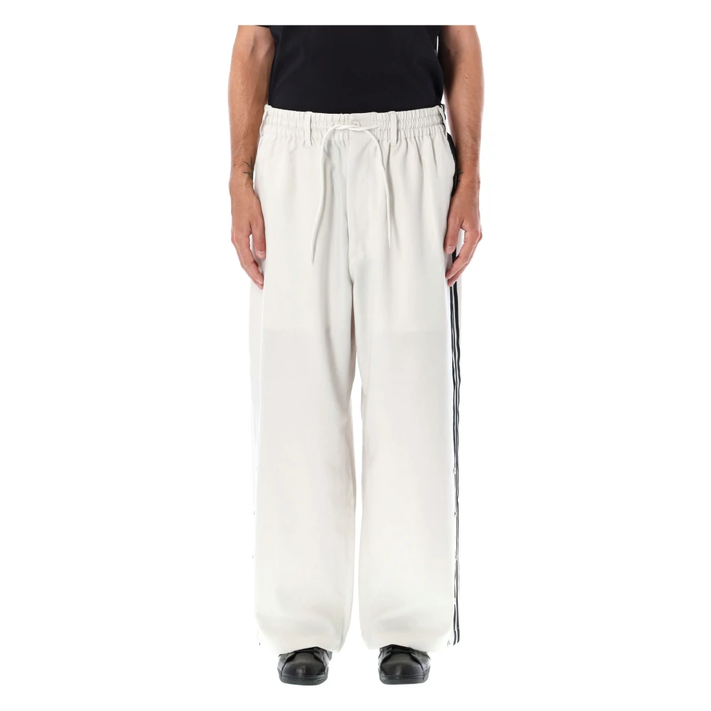 Y-3 Grijze 3 Strepen Track Broek Gray Heren
