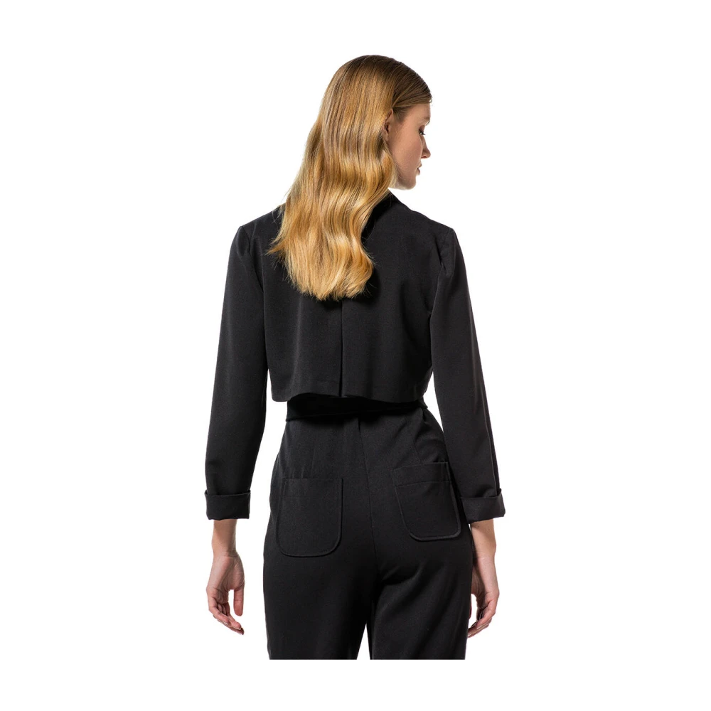 Caroline Biss Elegante Jumpsuit met Recht Been Black Dames