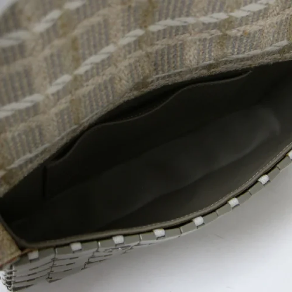 Chanel Vintage Pre-owned Canvas chanel-bags Gray Dames
