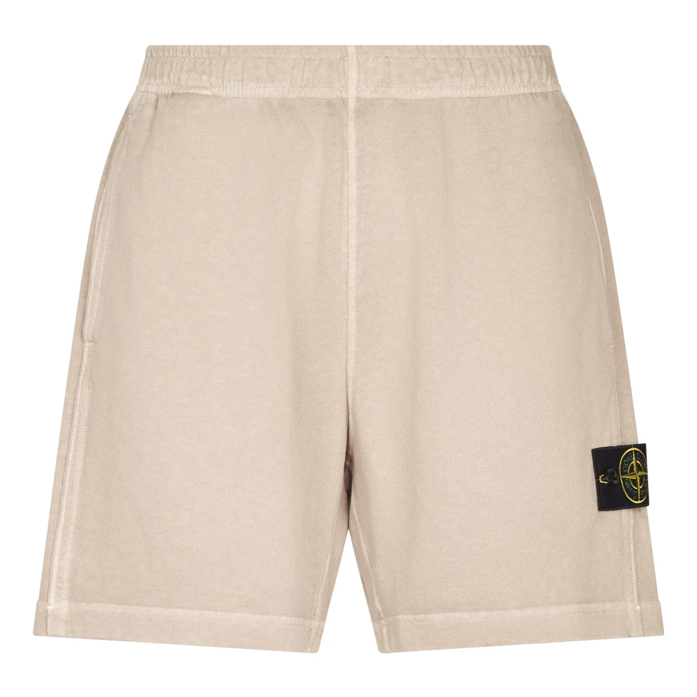 Stone Island Beige Garment-Dyed Cotton Shorts - Male - Casual Shorts - Xl - Shorts