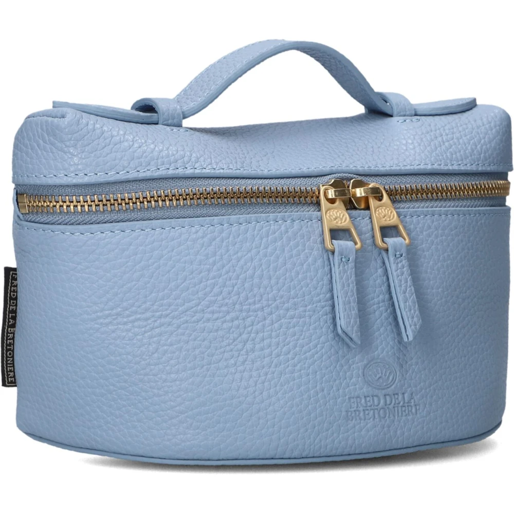 Fred de la Bretoniere Blauwe Lori Leren Handtas Blue Dames