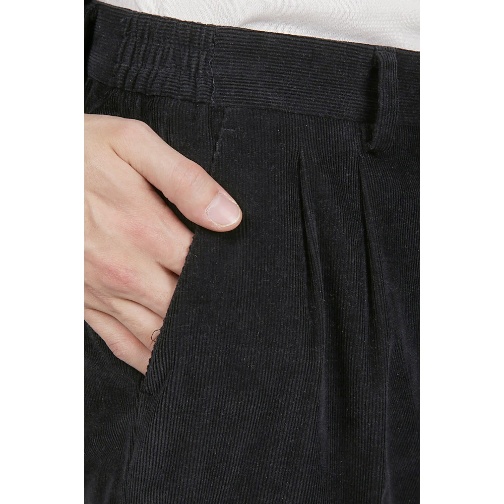 Eleventy Fluweel Katoen Overshirt Broekpak Black Heren