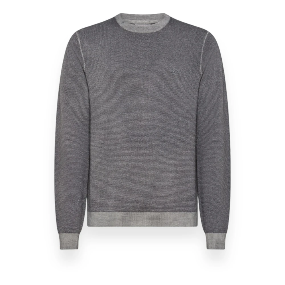 Sun68 Vintage Ronde Rijst Trui Gray Heren