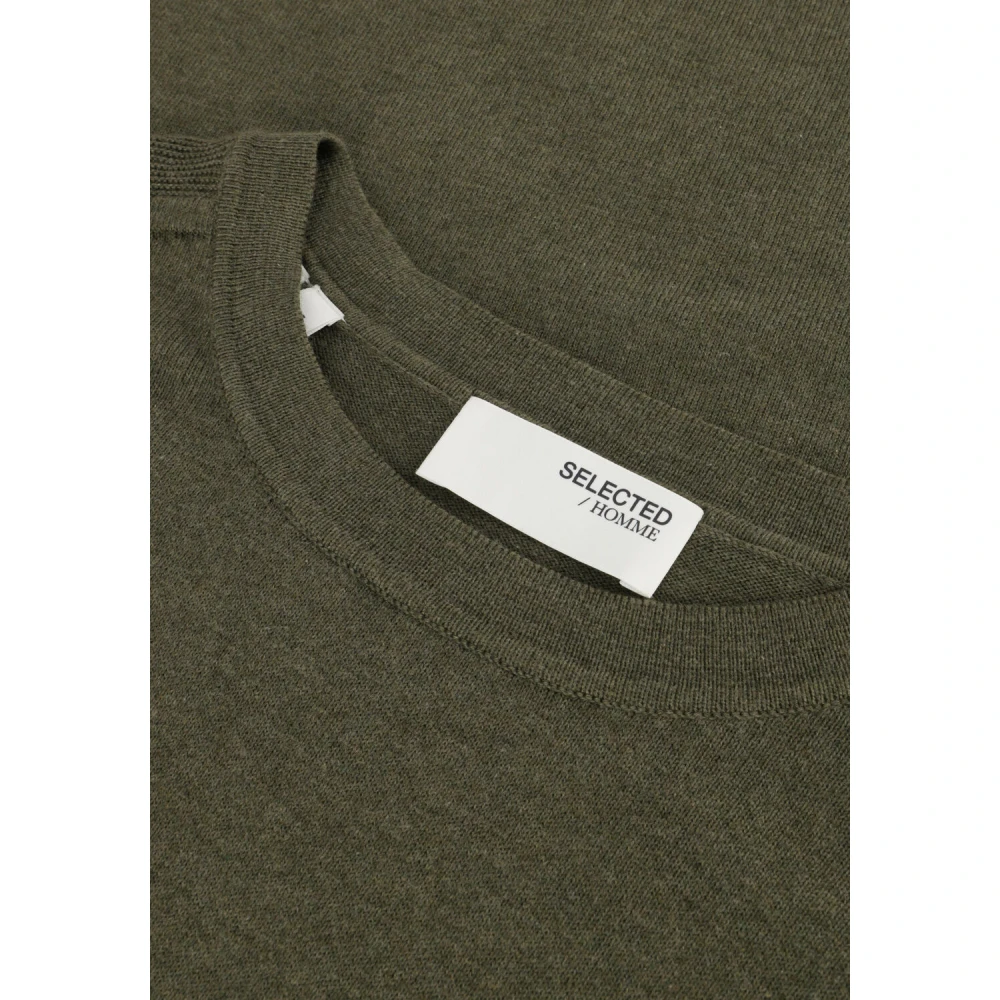 Selected Homme Heren Crew Neck Trui Groen Green Heren