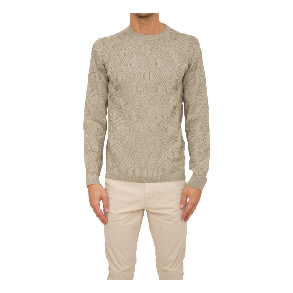 Emporio Armani Herren Beige Rundhals-Strickware
